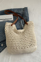 Openwork Woven Tote Bag